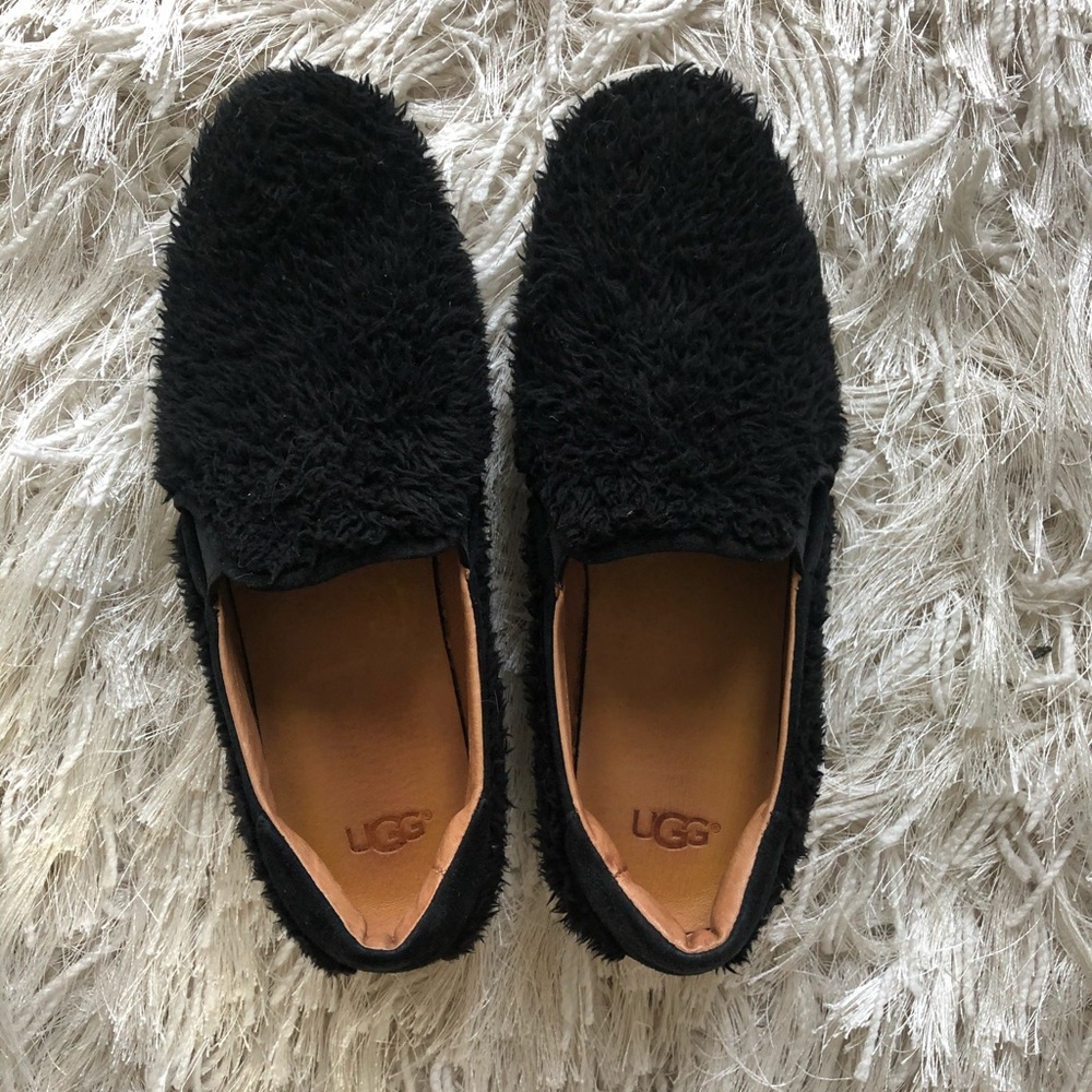Ugg fuzzy slip on shoes